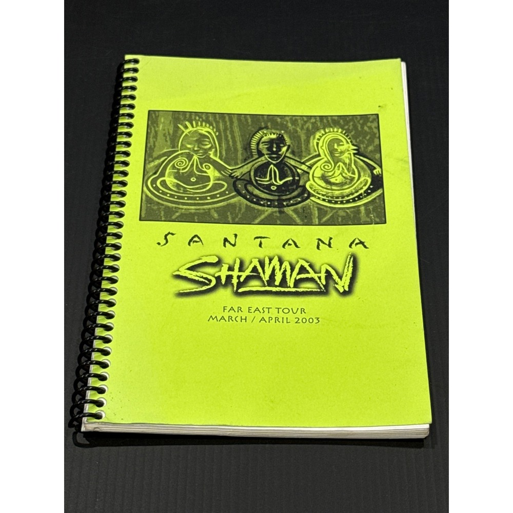 Santana Shaman Far East Tour 2003 Original Itinerary Book Music Memorabilia